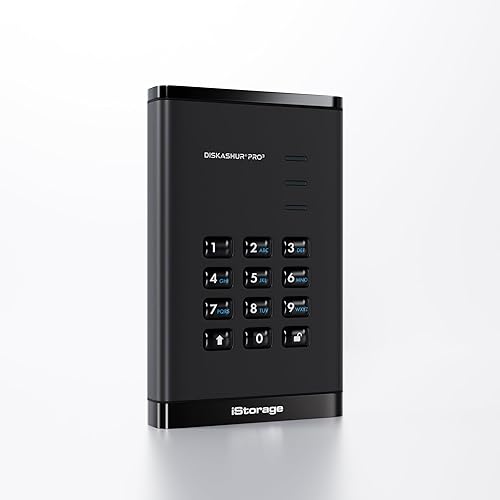 iStorage diskAshur PRO3 SSD 512GB – Secure Portable Solid State Drive - FIPS Level 3 Certified - Password Protected - Dust/Water-Resistant - Hardware encryption 512GB SSD