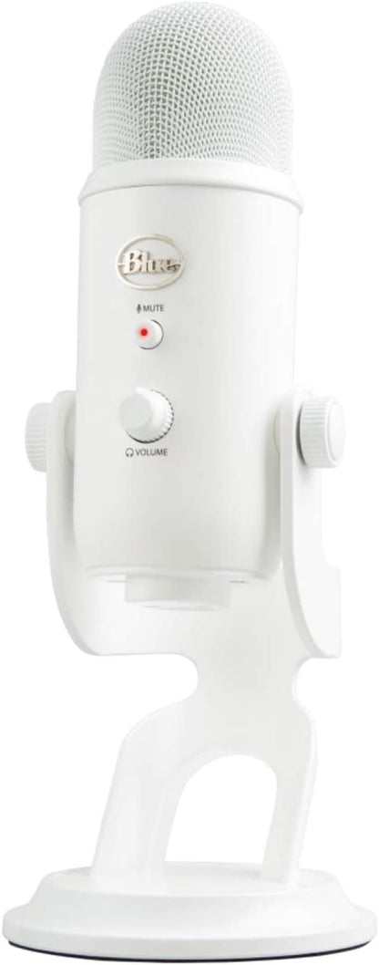 Logitech for Creators Blue Yeti USB Microphone for PC, Podcast, Gaming, Streaming, Studio, Computer Mic - Whiteout