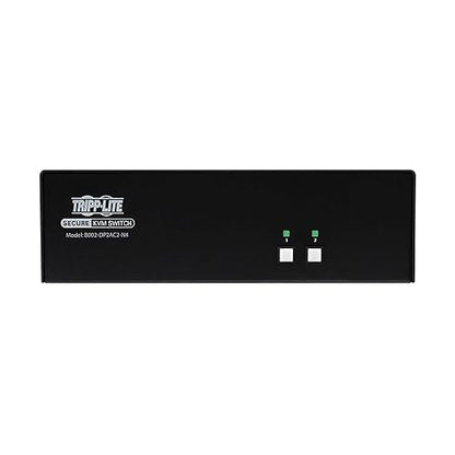 Tripp Lite Secure KVM Switch 2-Port Dual-Head DisplayPort, US Government NIAP-Certified PP4.0 Security, Common Access Card (CAC) Port, 4K @ 30Hz Video, TAA Compliant, 3-Year Warranty (B002-DP2AC2-N4) DisplayPort 2-Port CAC Port
