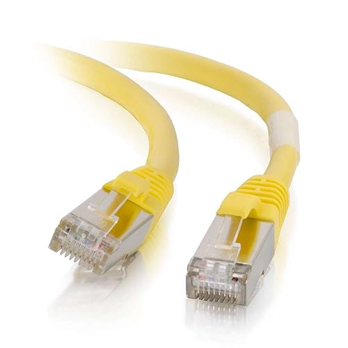 C2G 00875 Cat6 Cable - Snagless Shielded Ethernet Network Patch Cable, Yellow (35 Feet, 10.66 Meters) 35 Feet Yellow