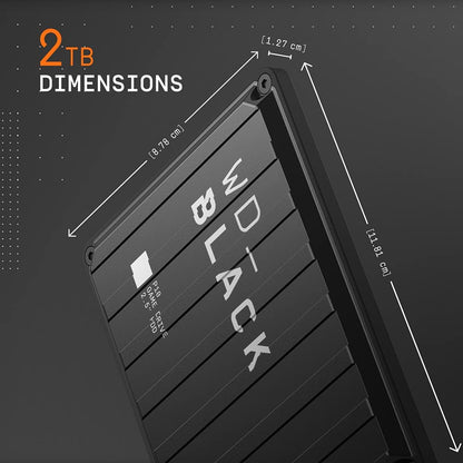 Western digital WD_BLACK 2TB P10 Game Drive - Portable External Hard Drive HDD, Compatible with Playstation, Xbox, PC, &amp; Mac - WDBA2W0020BBK-WESN 2TB Game Drive for PC, Playstation &amp; Xbox HDD