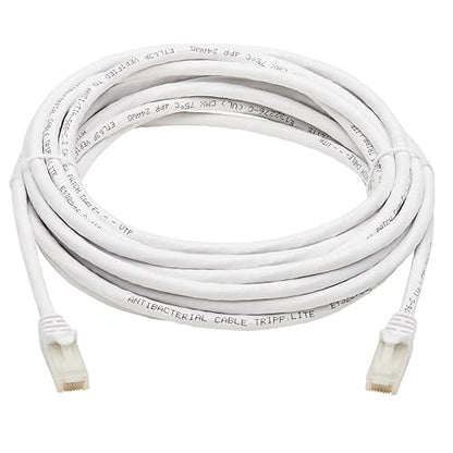 Tripp Lite Safe-IT Cat6a Ethernet Cable Antibacterial Snagless 10G MM 25ft (N261AB-025-WH)