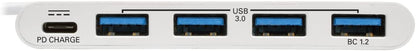 Tripp Lite 4-Port USB 3.1 Gen 1 USB-C to USB-A Portable Hub with x4 USB-A &amp; USB-C Charging Port 5 Gbps (U460-004-4A-C)