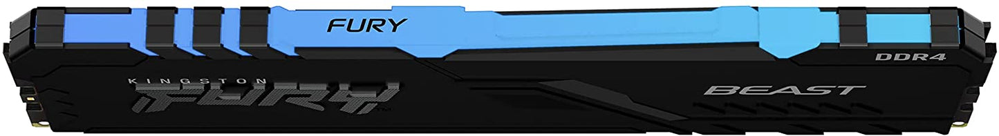 Kingston FURY Beast RGB 16GB 3200MHz DDR4 CL16 Desktop Memory Single Stick KF432C16BBA/16 3200MHz 16GB RGB