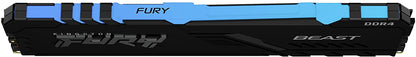 Kingston FURY Beast RGB 16GB 3200MHz DDR4 CL16 Desktop Memory Single Stick KF432C16BBA/16 3200MHz 16GB RGB