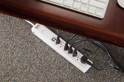 APC 7-Outlet Surge Protector 1020 Joules, SurgeArrest (P7GB),White