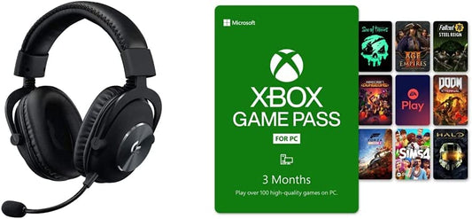 Logitech G PRO Gaming Headset 2nd Generation Comfortable with Microsoft Xbox Game Pass for PC – 3-Month Membership