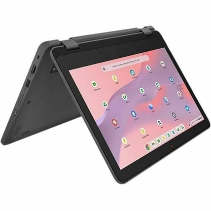Lenovo 300e Yoga Chromebook Gen 4 82W2002GUS 11.6 Touchscreen Convertible 2 in 1 Chromebook - HD - Octa-core (ARM Cortex A76 + Cortex A55) - 4 GB - 32 GB Flash Memory - English Keyboard - Graphite Gr