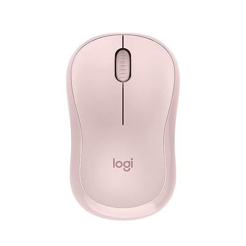 Logitech M240 Silent Bluetooth Mouse, Wireless, Compact, Portable, Smooth Tracking, 18-Month Battery, for Windows, macOS, ChromeOS, Compatible with PC, Mac, Laptop, Tablets - Rose Bluetooth Rose