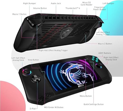 Msi Claw A1m Gaming Handheld 7" Fhd 1920x1080 Ips Touchscreen Gaming Controller - Black - Intel Ultra 7-155h - 16gb Ram - 1tb Ssd - Intel Arc - Windows 11 Home