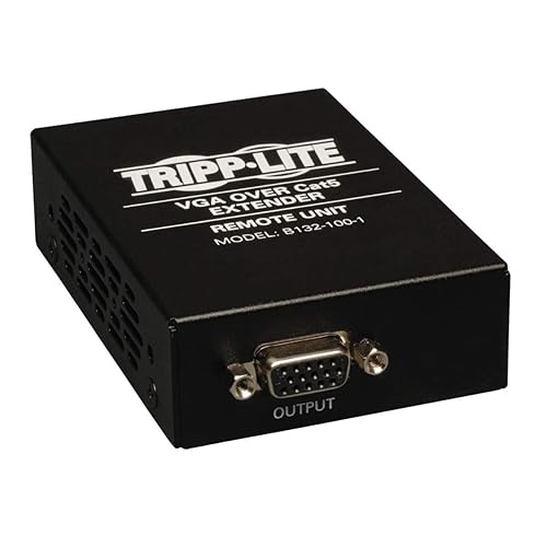 Tripp Lite by Eaton VGA over Cat5/6 Extender, Box-Style Receiver for Video, Up to 1000 ft. (305 m), TAA - 1000 ft Range - 1 x Network (RJ-45) - 1920 x 1440 - Twisted Pair - Wall Mountable, Rack-mountable, Pole-mountable - TAA Compliant