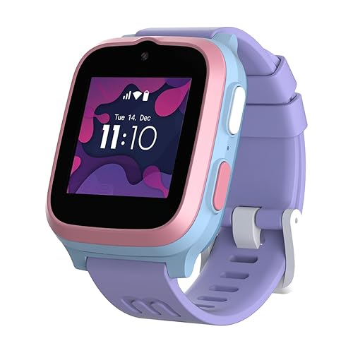 myFirst Fone S3+ (North America Version) Kids Smartwatch for Girls with Unlimited Data eSIM, GPS Tracker, Video Voice Call, 2MP Camera (Cotton Candy)