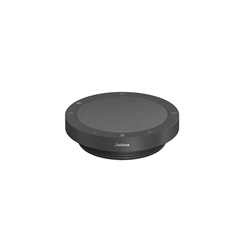 Jabra Speak2 40 Portable Speakerphone - 4 Noise-Cancelling Mics, 50mm Full Range Speakers with Wideband Audio for Clear Sound, USB-A/USB-C Connections - Certified Microsoft Teams Speaker - Dark Grey Speak2 40 MS Teams