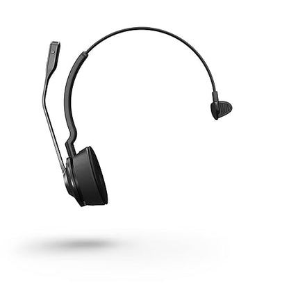 Jabra Engage 55 Mono Wireless Headset with DECT Adapter and Charging Stand - Noise-Cancelling Mic, Extensive Range — Certified for Google Meet and Zoom, Works with All Other Leading Platforms - Black UC (USB-A) Mono w/ Charging Stand