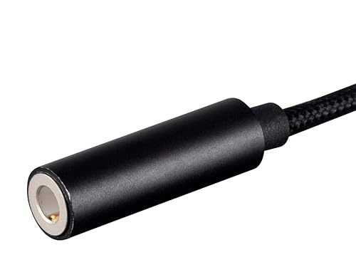 Monoprice MFi Certified Lightning to 3.5mm Audio Adapter - Black, Nylon Braided, Works with Any Apple Lightning Device