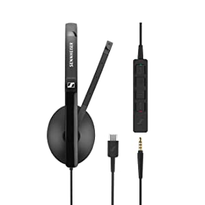 Sennheiser SC 165 USB-C (508356) - Double-Sided (Binaural) Headset for Business Professionals | with HD Stereo Sound, Noise-Cancelling Microphone, &amp; USB-C Connector (Black)
