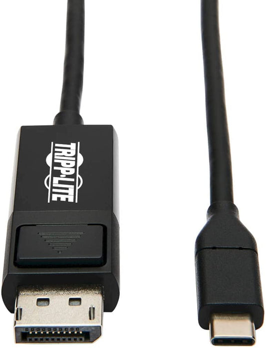 Tripp Lite USB C to DisplayPort Cable Adapter (M/Thunderbolt 3 DisplayPort Cable Adapter, Gen 1, Locking Connector, 4K DP @ 60 Hz, 4: Black, 6 ft. (U444-006-DP-Be)