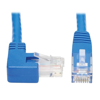 Tripp Lite Right Angle Cat6 Ethernet Cable, Gigabit Molded UTP Network Patch Cable, Blue, 15 ft. (N204-015-BL-RA)