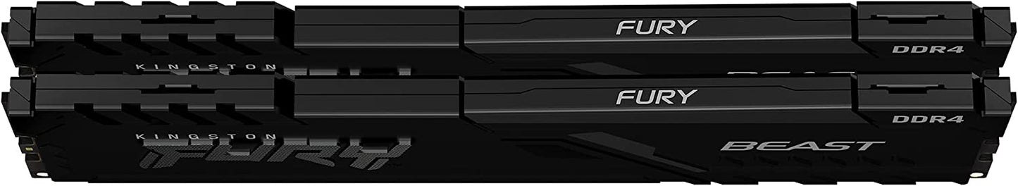 Kingston FURY Beast 64GB (2x32GB) 3200MHz DDR4 CL16 Desktop Memory Kit of 2 KF432C16BBK2/64, Black Black 64GB (2x32GB) 3200MHz Ram Only