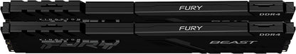 Kingston FURY Beast 64GB (2x32GB) 3200MHz DDR4 CL16 Desktop Memory Kit of 2 KF432C16BBK2/64, Black Black 64GB (2x32GB) 3200MHz Ram Only