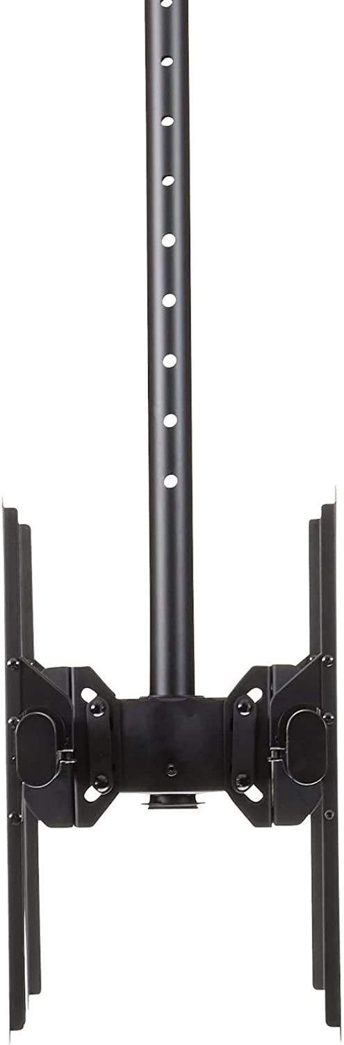 StarTech.com Dual TV Ceiling Mount - Back-to-Back Heavy Duty Hanging Dual Screen Mount with Adjustable Telescopic 3.5' to 5' Pole - Tilt/Swivel/Rotate - VESA Bracket for 32”-75" Displays (FPCEILBTB) 41.7"-61.4" Dual TV