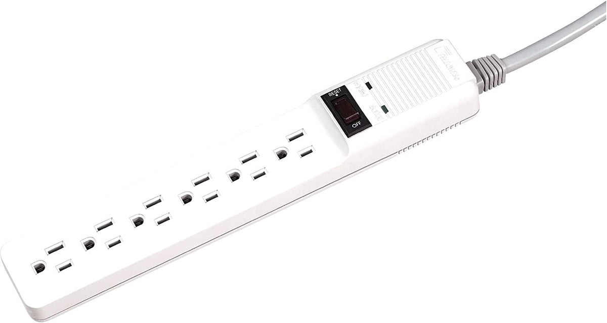 Fellowes 6-Outlet Surge Protector 1.4" x 10.9" x 1.9"