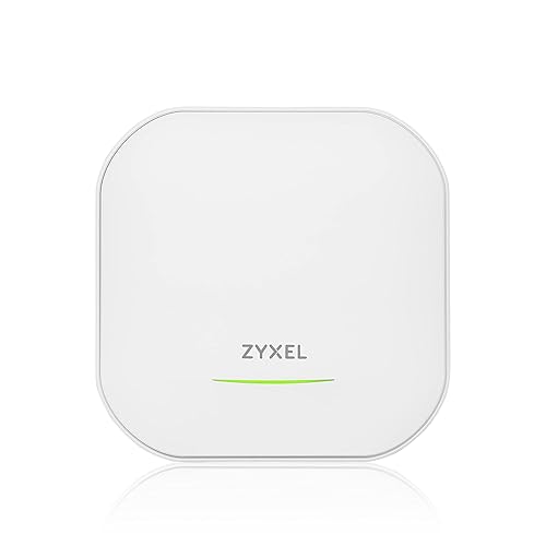 Zyxel WiFi 6E AXE5400 2.5G Multi-Gigabit Business AP | Bandflex 2.4Ghz and 5Ghz or 6Ghz Operation | 1 GbE Passthru| Mesh, Seamless Roaming, Captive Portal | Hybrid Cloud | POE+ Support | NWA220AX-6E