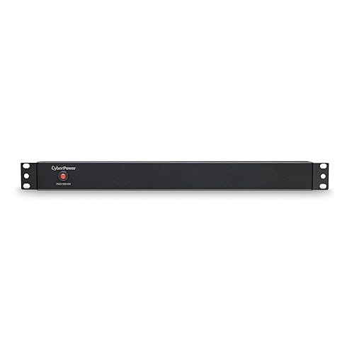 CyberPower PDU15B10R Basic PDU, 100-125V, 15A (Derated to 12A), 10 Outlets, 1U Rackmount