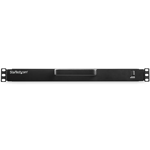 StarTech.com Rackmount KVM Console HD 1080p - Single Port VGA KVM with 17 LCD Monitor for Server Rack - Fully Featured 1U LCD KVM Drawer w/Cables & Hardware - USB Support - 50,000 MTBF (RKCONS17HD) Console