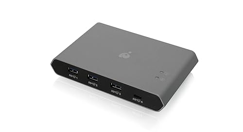 IOGEAR USB-C 2-Port Keyboard Mouse and Peripheral Switch with Power Delivery GUS4C2 2x4 USB-C/2-Port