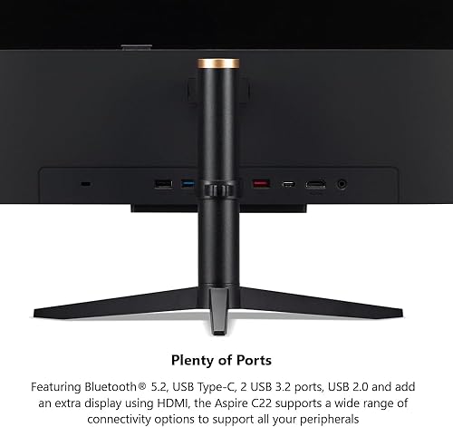 Acer Aspire C22-1610-UA91 AIO Desktop | 21.5" Full HD 1920 x 1080 IPS Display | Intel Core i3-N305 | Intel UHD Graphics | 8GB DDR5 | 512GB PCIe Gen 4 SSD | Intel Wi-Fi 6 | Windows 11 Home