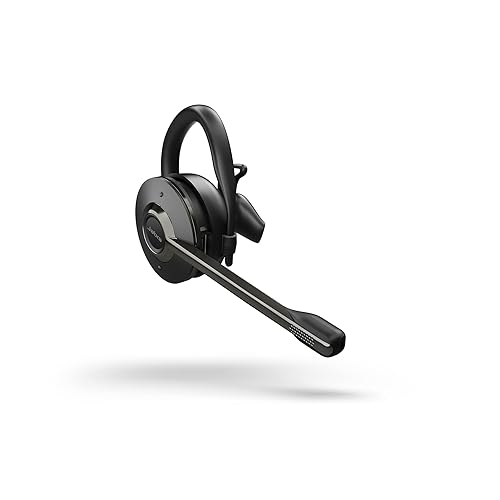 Jabra Engage 55 Convertible Wireless Headset with Ear Hook, Headband & Neckband, Link 400 USB-C DECT Adapter – Noise-Cancelling Micrphone, Extensive Range, Hearing Protection – UC Compatible – Black UC (USB-C) Convertible