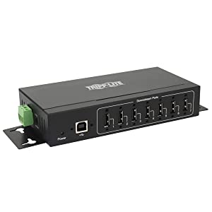 Tripp Lite 7-Port USB 2.0 Hub, Industrial Grade Hub USB 2.0, 15 kv ESD Immunity, Industrial USB 2.0 Hub with 7 Ports, Metal Housing Build, Wall/DIN Mounting (U223-007-IND-1)