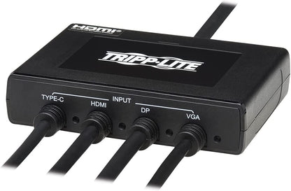 Tripp Lite Presentation Adapter 4-Port 4K60Hz HDMI DP USB C &amp; VGA to HDMI (B321-4X1-HDVC)