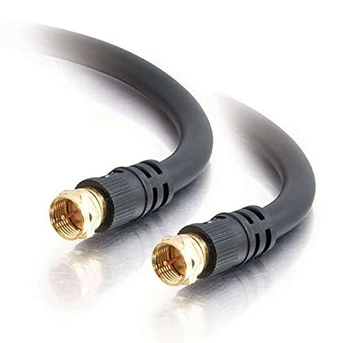 C2G 29131 Value Series F-Type RG6 Coaxial Video Cable, Black (3 Feet, 0.91 Meters) 3ft
