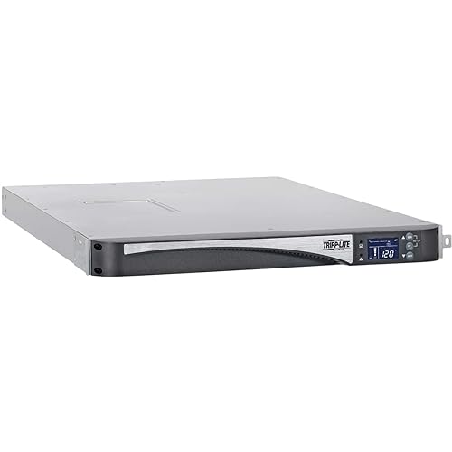 TRIPP LITE Double-Conversion Smart Online UPS, 120V 2000VA 1600W, 5 NEMA 5-15R Outlets, Network Card Slot, LCD Status Screen, Expandable Battery, USB, DB9, 1U Rack Mount (SU2000LCD1U), Black