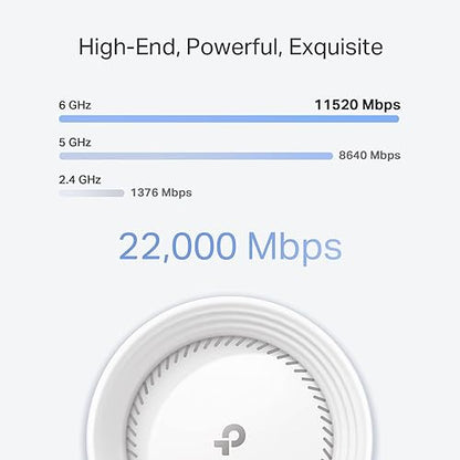 TP-Link Tri-Band WiFi 7 BE22000 Whole Home Mesh System (Deco BE85) | 12-Stream 22 Gbps | 2× 10G + 2× 2.5G Ports Wired Backhaul, 8× High-Gain Antennas | VPN, AI-Roaming, 4×4 MU-MIMO, HomeShield(2-Pack) WiFi 7 BE22000, 2-Pack
