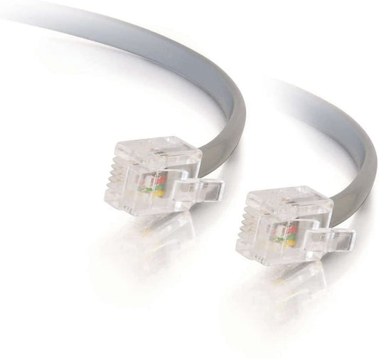C2g/ cables to go C2G 09594 RJ11 Modular Telephone Cable, Gray (75 Feet, 22.86 Meters)
