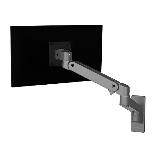 Ergotron – LX Pro Premium Single Monitor Arm, VESA Wall Mount – for Monitors Up to 34 Inches, 4 to 22 lbs – Dark Grey LX Pro Wall Arm Dark Grey