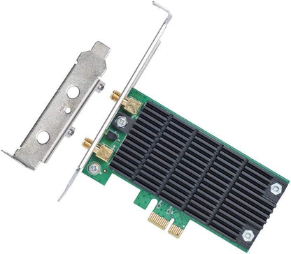 TP-Link AC1200 PCIe WiFi Card(Archer T4E)- 2.4G/5G Dual Band Wireless PCI Express Adapter, Low Profile, Long Range Beamforming, Heat Sink Technology, Supports Windows 11/10/8.1/8/7/XP