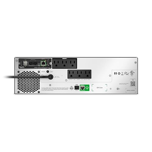 APC Smart-UPS 1500VA Lithium Ion UPS, SMTL1500RM3UCNC, Short Depth, Pure Sine Wave Rack Mount UPS with Network Card 1500VA Includes NMC UPS