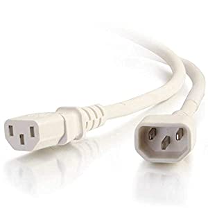 C2g/ cables to go C2G Cables to Go 17533 C13-C14 Power Extension 14awg 2ft White C14 to C13 14/3 2 Feet White