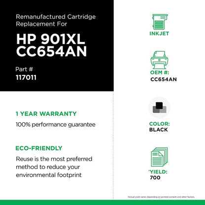 Inksters of america HP Officejet J4525 J4535 J4540 J4550 J4580 J4585 J4660 J4680 J4680c HP 901XL Ink Cartridge High Yield Black