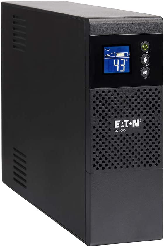 Eaton 5S1000LCD UPS Battery Backup &amp; Surge Protector, 1000VA / 600W, AVR, LCD Display, Line Interactive 5S LCD Power Supply 1000VA