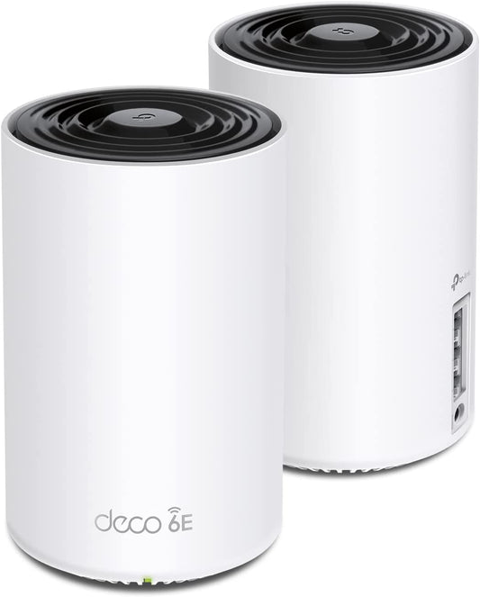TP-Link Deco AXE5400 Tri-Band WiFi 6E Mesh System(Deco XE75) - Covers up to 5500 Sq.Ft, Replaces WiFi Router and Extender, AI-Driven Mesh, New 6GHz Band, 2-Pack WiFi 6E Mesh, 2-pack