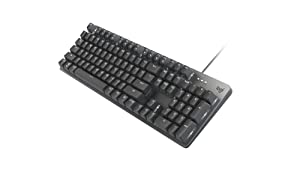 Logitech K845 Mechanical Illuminated Keyboard,Mechanical Switches, Strong Adjustable Tilt Legs, Full Size, Aluminum Top Case, 104 Keys, USB Corded, Windows (TTC Blue Switches) TTC Blue TTC Keyboard