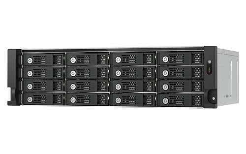QNAP TL-R1600PES-RP-US 16 Bay 3U Short Depth rackmount PCIe Interface SATA JBOD for petabyte-Scale Expansion (Diskless)
