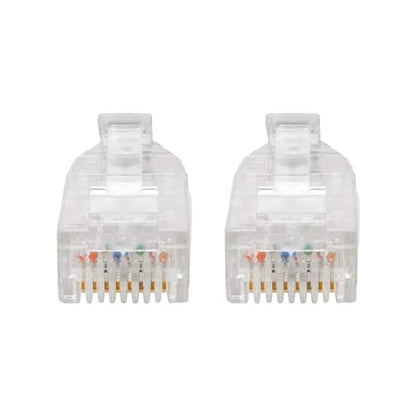 Tripp Lite Cat6 Gigabit Patch Cable Snagless UTP RJ45 Molded Slim Black 7' (N201-S07-BK) Black 7 ft.