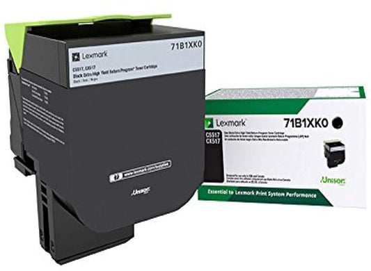 Lexmark 71B1XK0 CS517de CX517de Black Extra High Yield Return Program Cartridge Toner