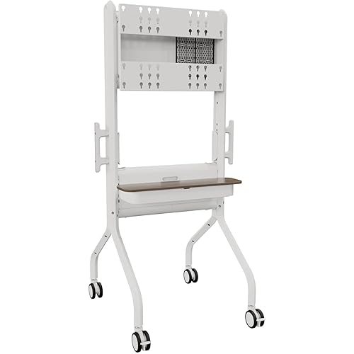 Chief LSCUW Voyager Manual Height Adjustable AV Cart, White